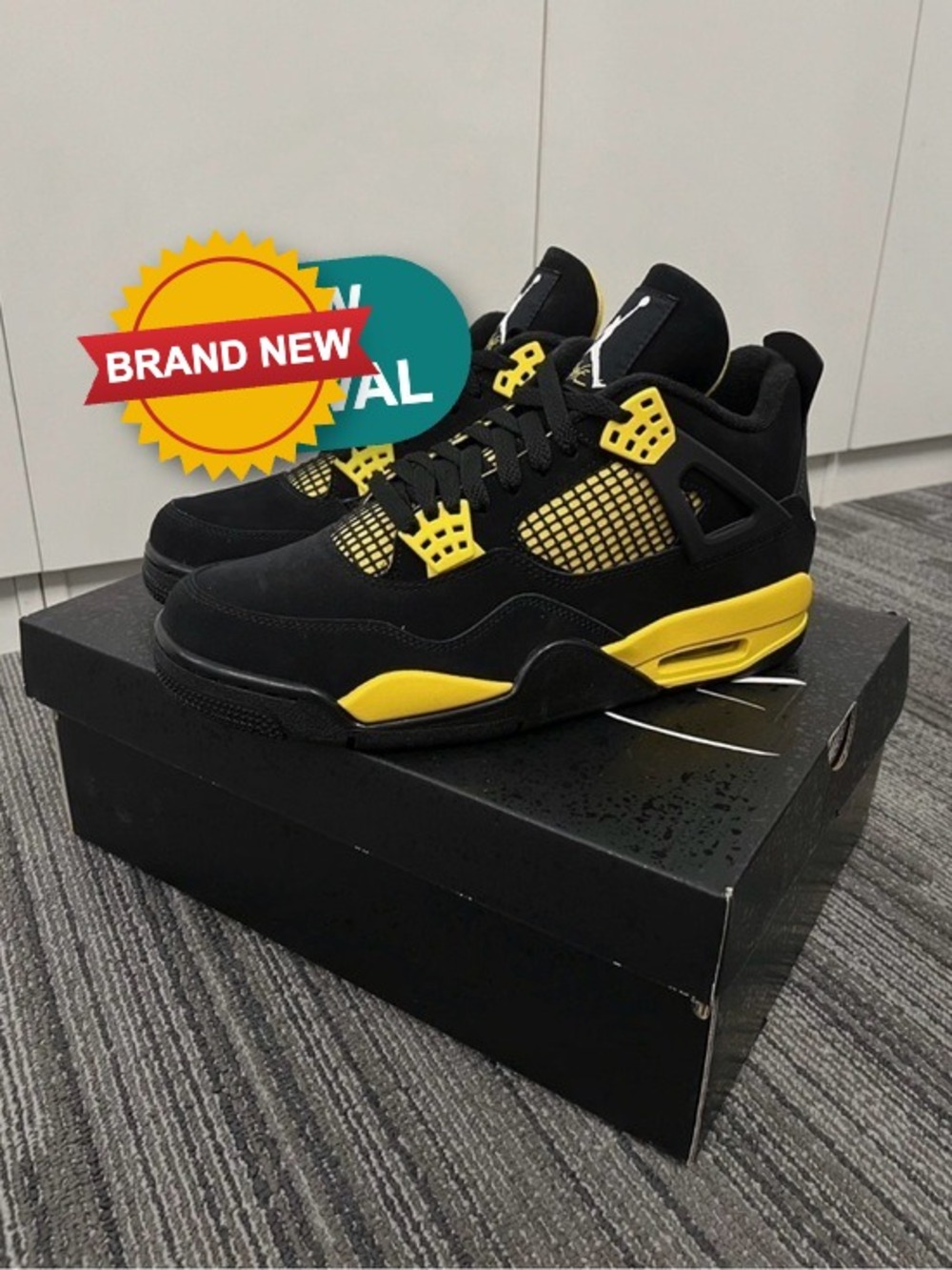 Nike Air Jordan 4 Retro Yellow Thunder - Men's  Sneakers - Hot Sale